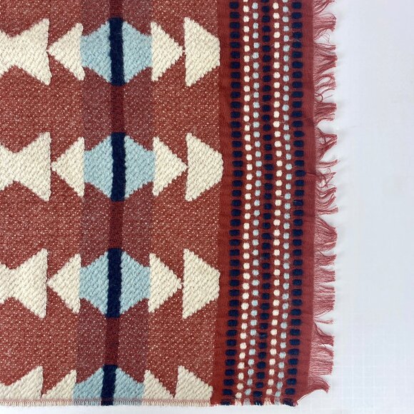 Oversized Madewell Long SouthWestern Chunky Soft Wool Shawl Blanket - Picture 5 of 11